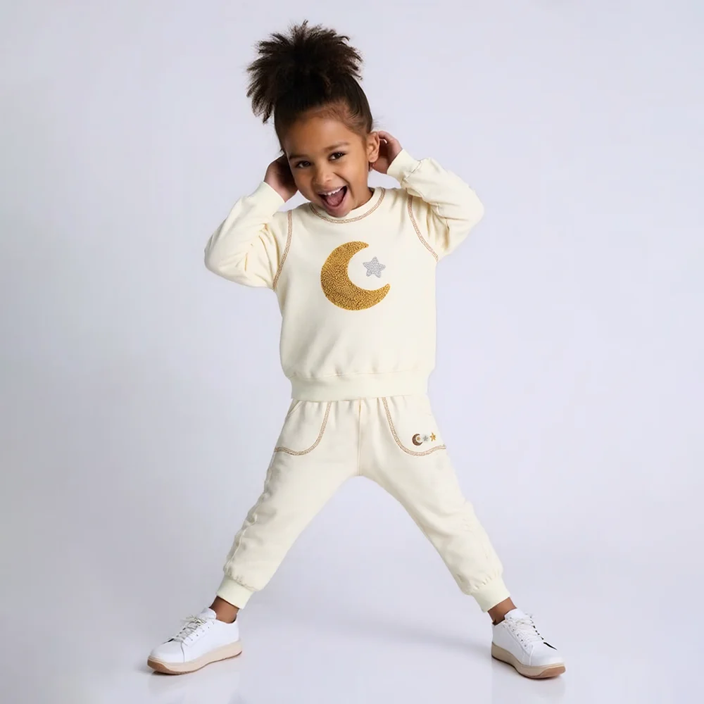 New Spring Autumn Baby Suits Cute Embroidered Sweatshirt + Pant 2Pcs Toddler Boy Girl Clothing