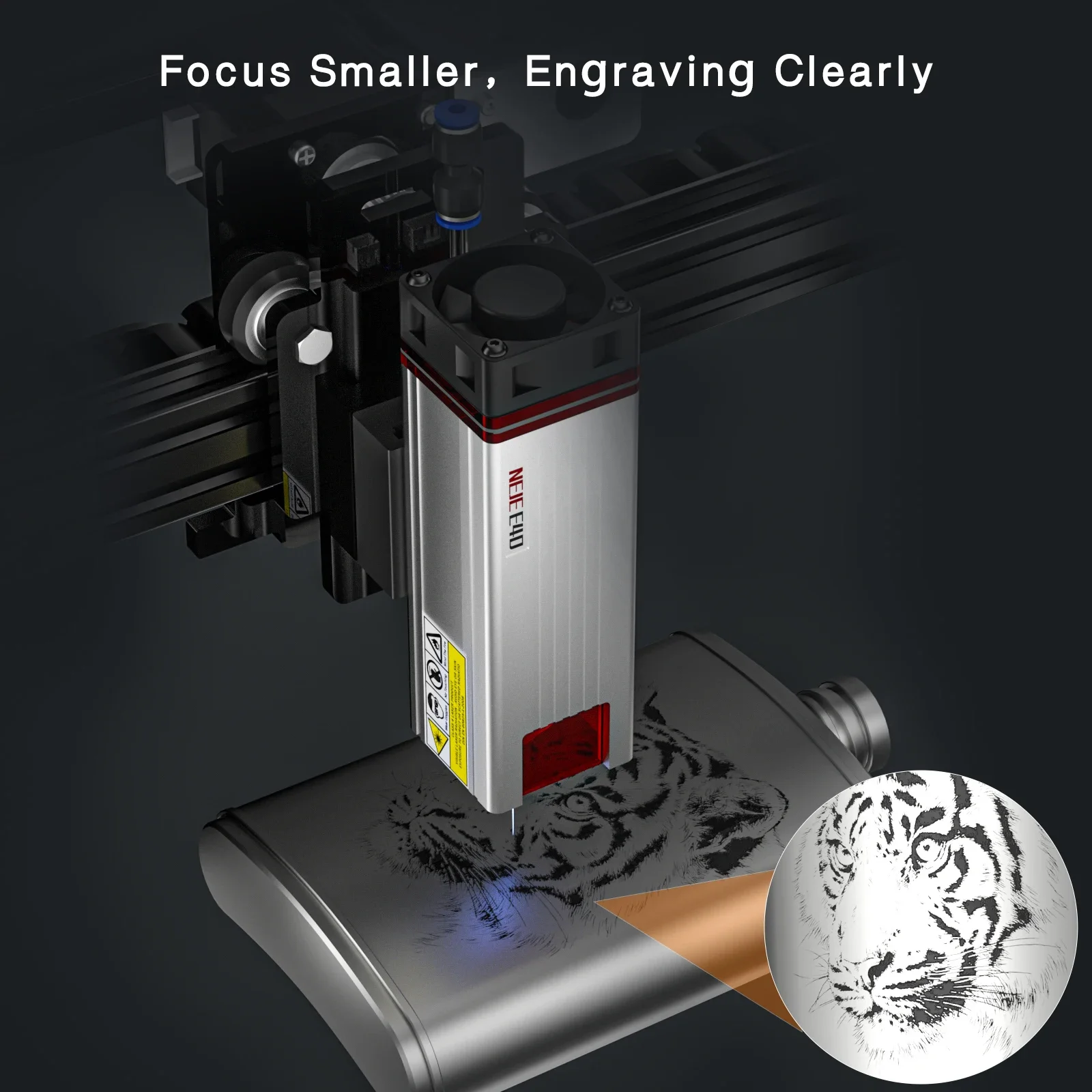 Optical mechanical laser module NEJE E40/E80/A40640 CNC professional engraving, 12W/24W engraving spray metal/stainless steel