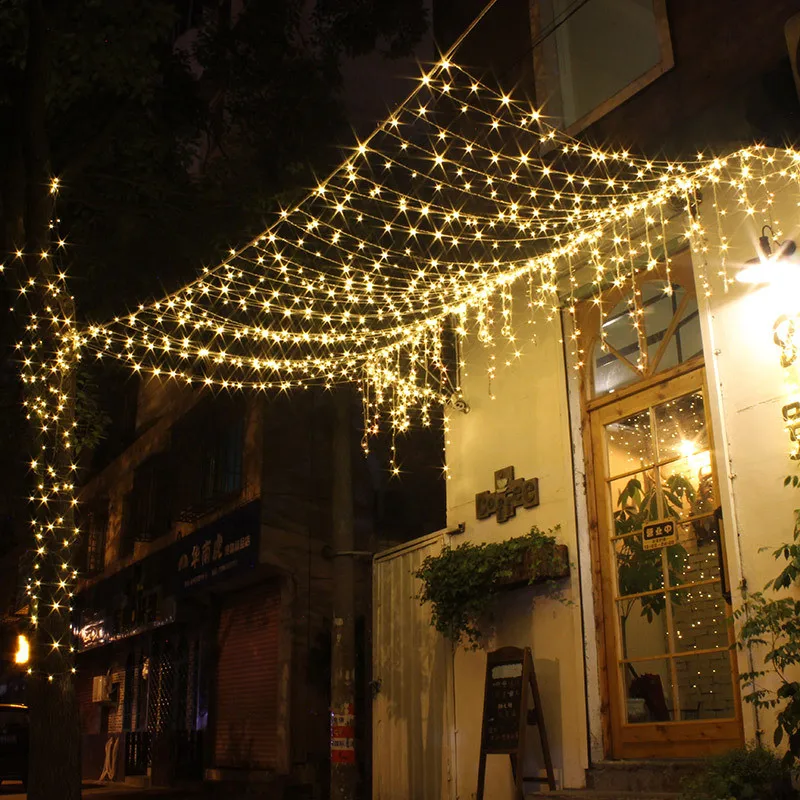 

Garland for Outdoor 4x0.6m Lights LED Fairy String Curtain Lights Garden Wedding Lights Street Patio Party Christmas Decoration