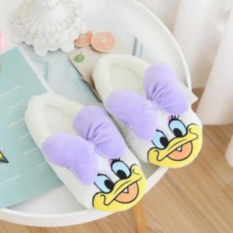 

Милые толстые пушистые тапочки для женщин, зимние домашние тапочки с мультяшным принтом, теплые, уютные, с мягкой подошвой, домашняя обувь в стиле аниме