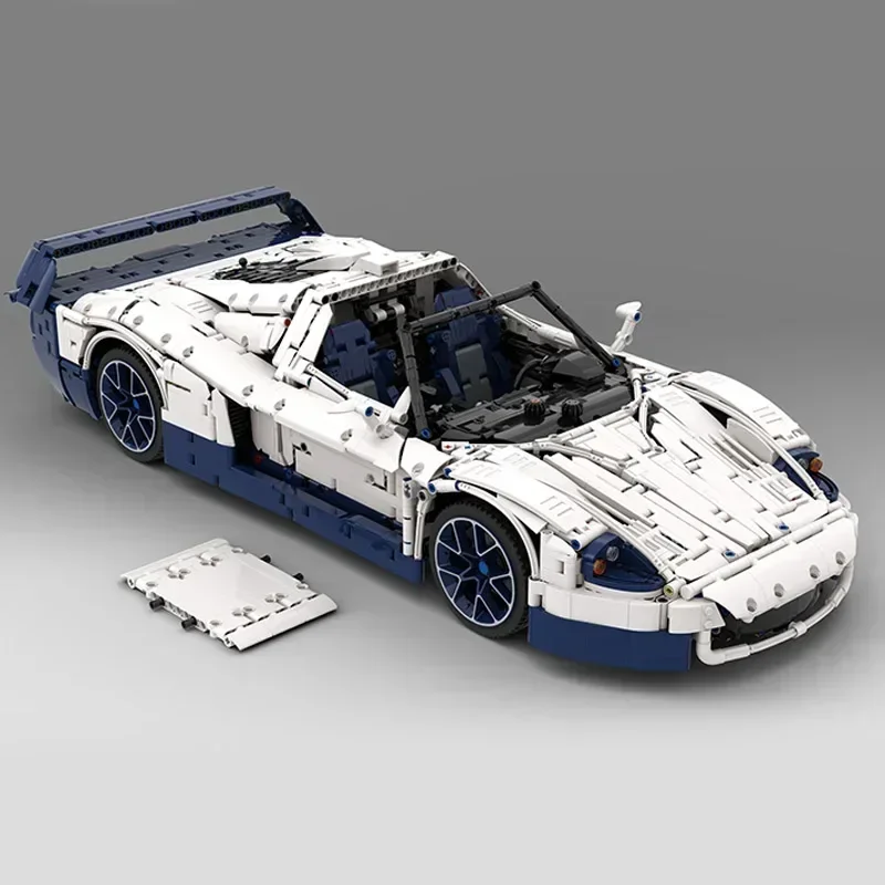 City Car Model Moc Building Bricks  Speed Champion White MC12 Technology Modular Blocks Gifts Christmas Toys DIY Sets Assembly