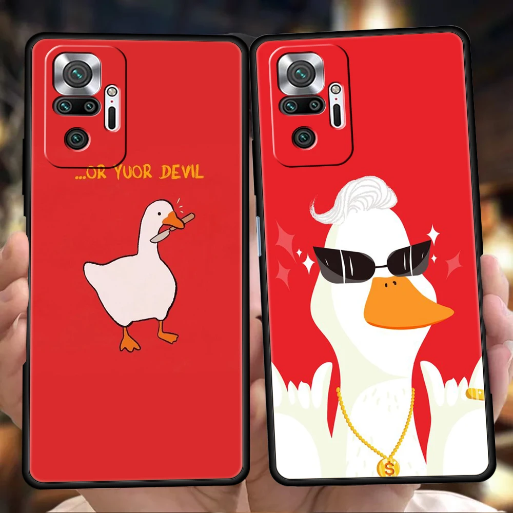 Cartoon Goose Game Luxury Case For Redmi K50 Note 12 10 11 11T Pro 9 9s 8 8T K40 Gaming 9A 9C 8A Pro Plus 5G Silicone Shell Bag