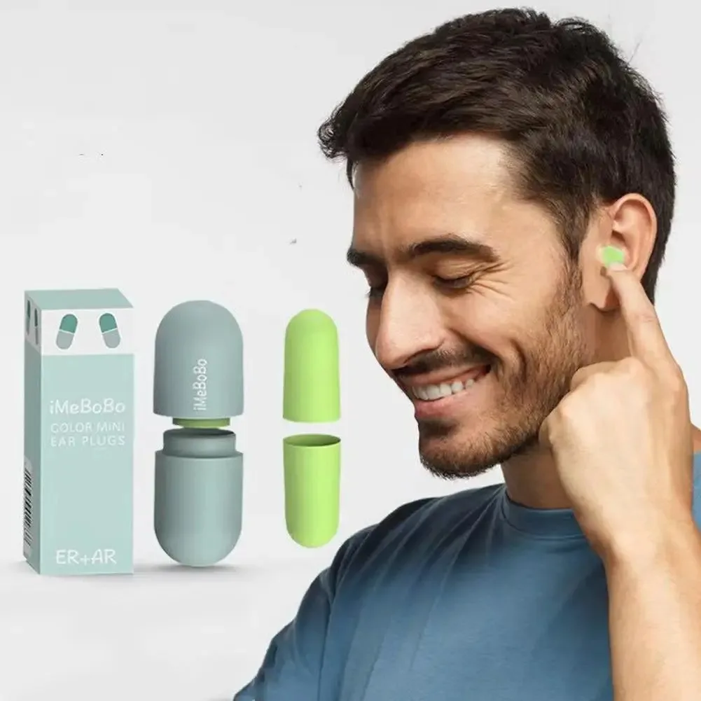 Mini tapones insonorizados para los oídos, protección antirruido, suave, silencioso, especial, rebote lento, trabajo de estudio