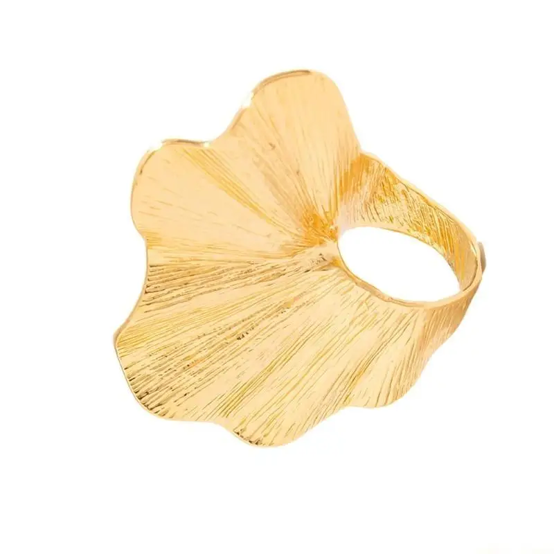 31BF Fashionable Metal Rings Elegant Irregular Rings Alloy Texture Suitable for Woman