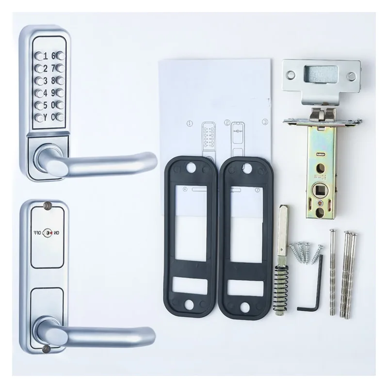 Brand New Keyless Mechanical Door Lock Push Button Digital Combination Code Password Zinc Alloy Lock With Handle