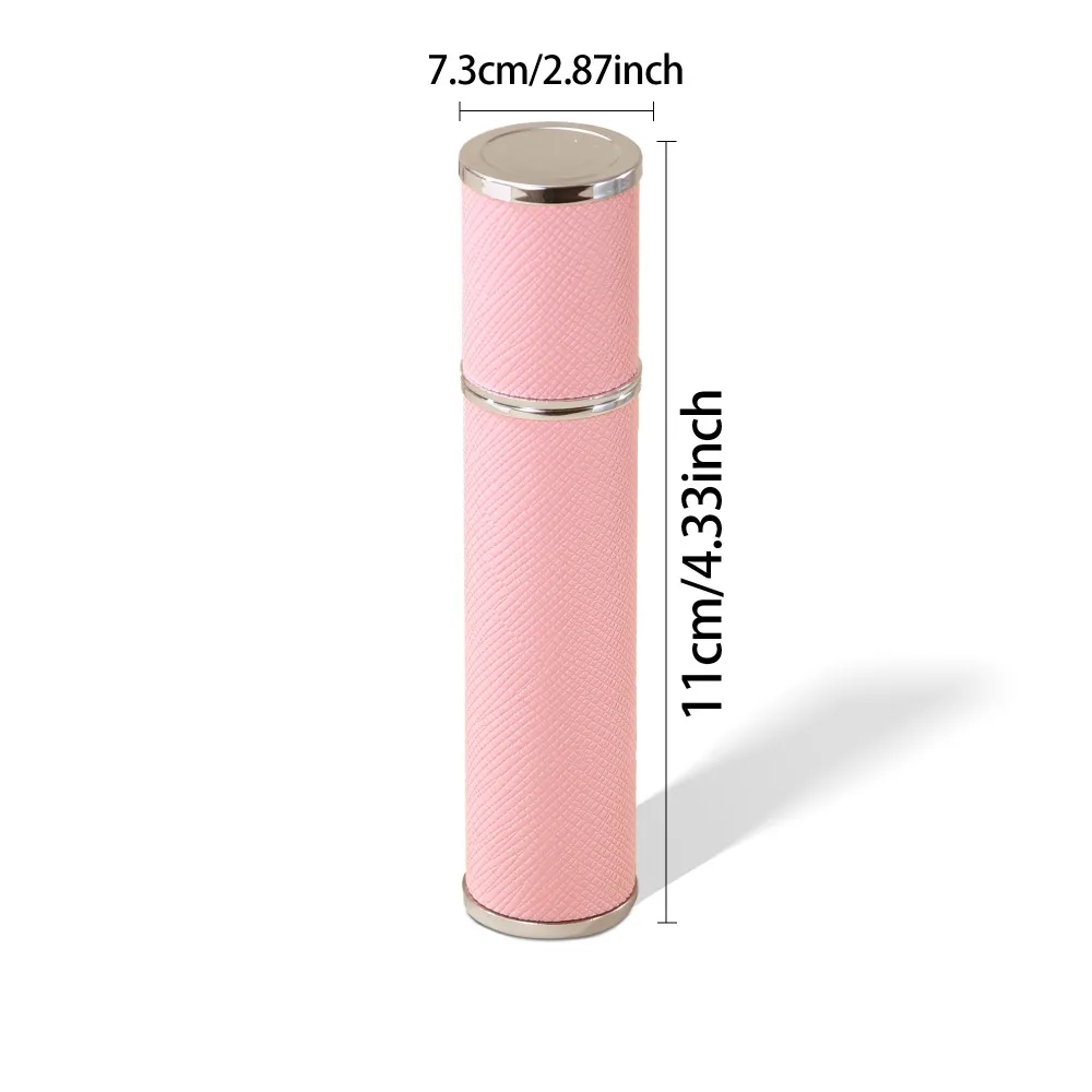 10ml Mini Perfume Bottle PU Leather Essential Oil Alcohol Spray Rotating Bottle Spray Atomizer Bottle Refillable
