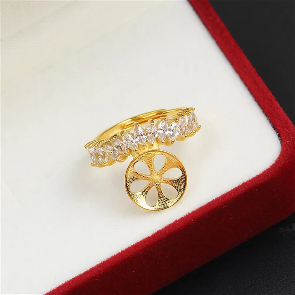 Solid S925 Sterling Silver Pearl Ring Settings Findings & Accessories  for Jewelry Making Bulk Wholesale Craft Supplies No Pearl