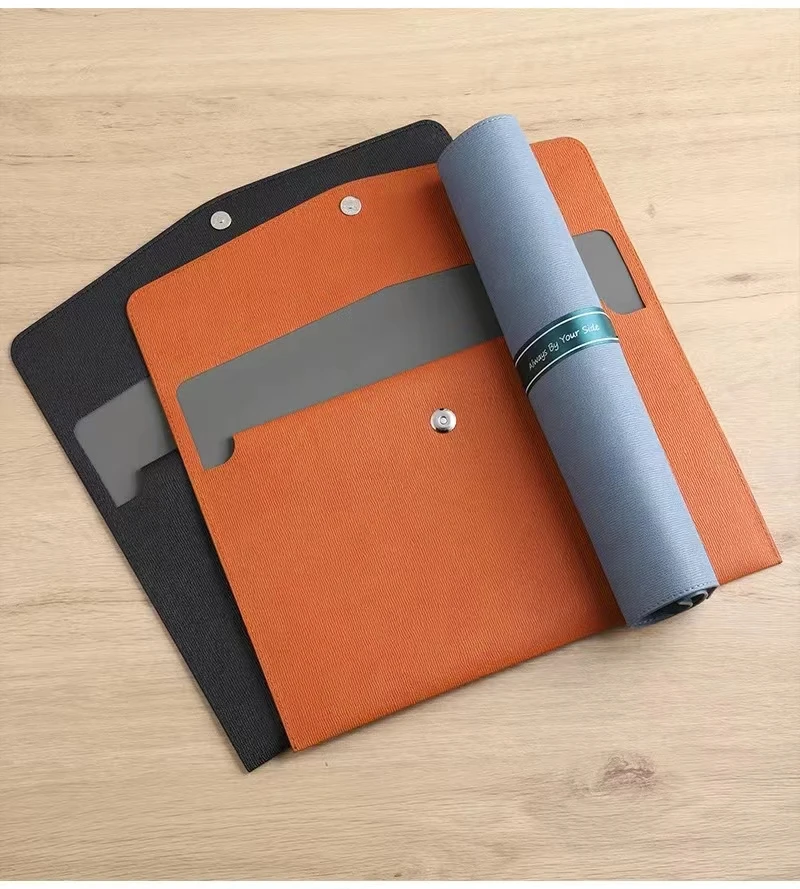 A4 Leather File Folder Simple Big Capacity Document Bag Fashion Briefcase Data Contract Bill File Bag Office Paper Organizer