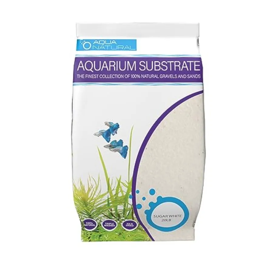 

Sugar White Sand 20lb Substrate for aquascaping Aquariums vivariums and terrariums