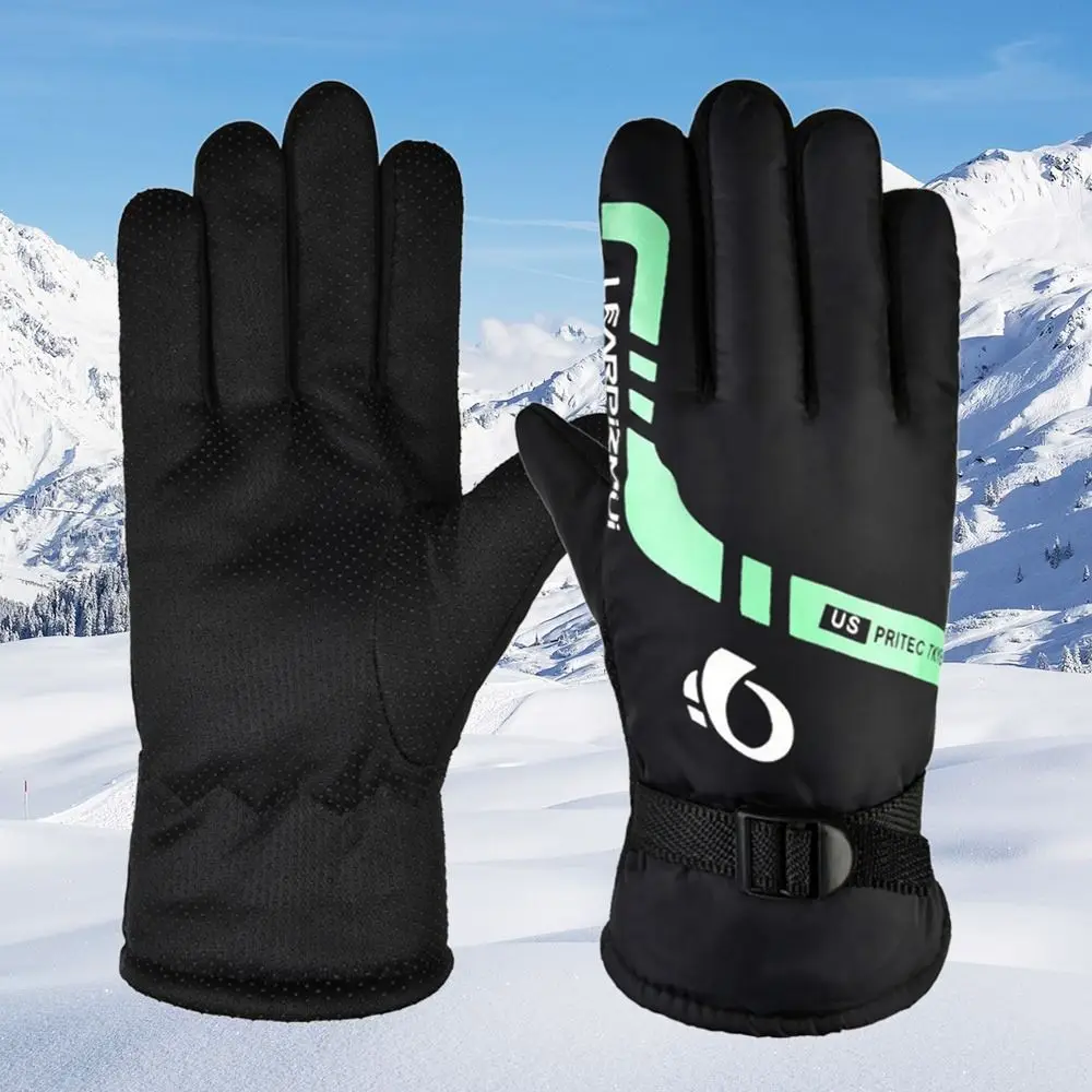 Осенне-зимние толстые кожаные перчатки из искусственной кожи с сенсорным экраном, пушистые теплые варежки, женские перчатки с сенсорным экраном