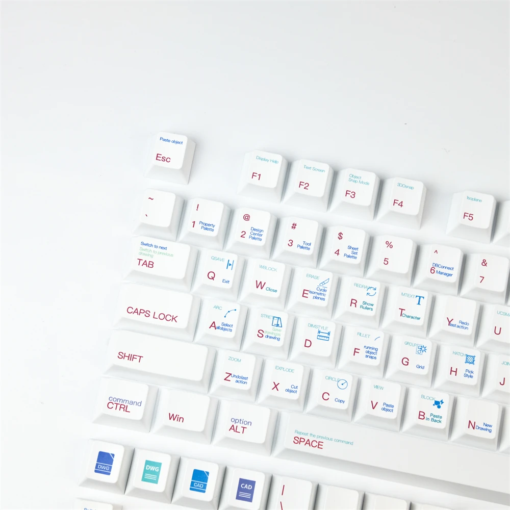 130 Keys / Set PBT Dye-Sublimation Keycaps Cherry Profile Key Cap Minimalist Style Keycap For Mechanical Keyboard Gk61 64 87 108