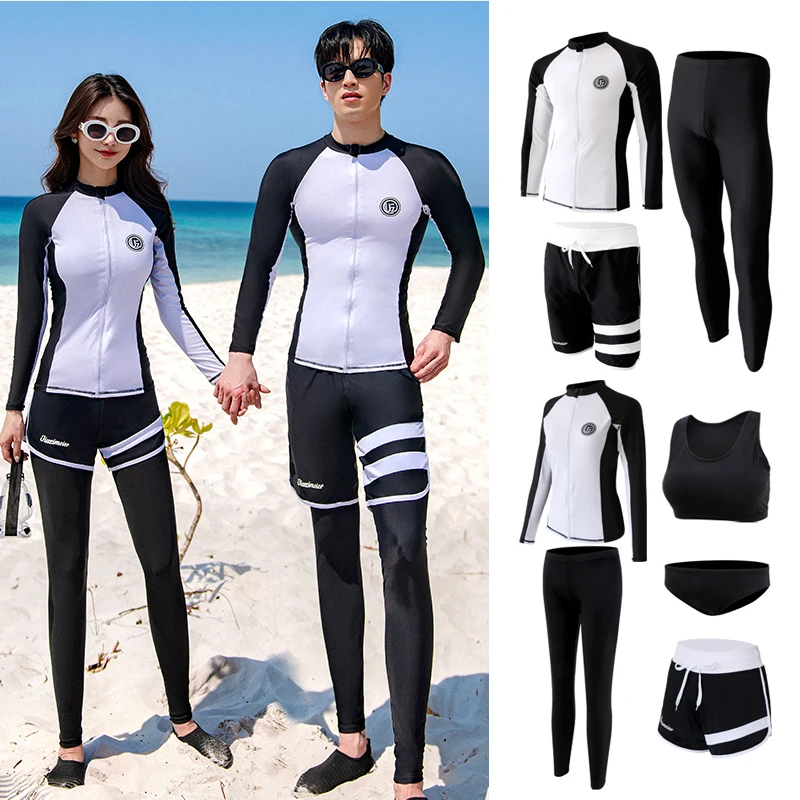 

Wisuwore Diving Suit Couple Long Sleeve Long Pants Split Sun Protection Quick Drying Surfing Swimming Jellyfish 20230 New