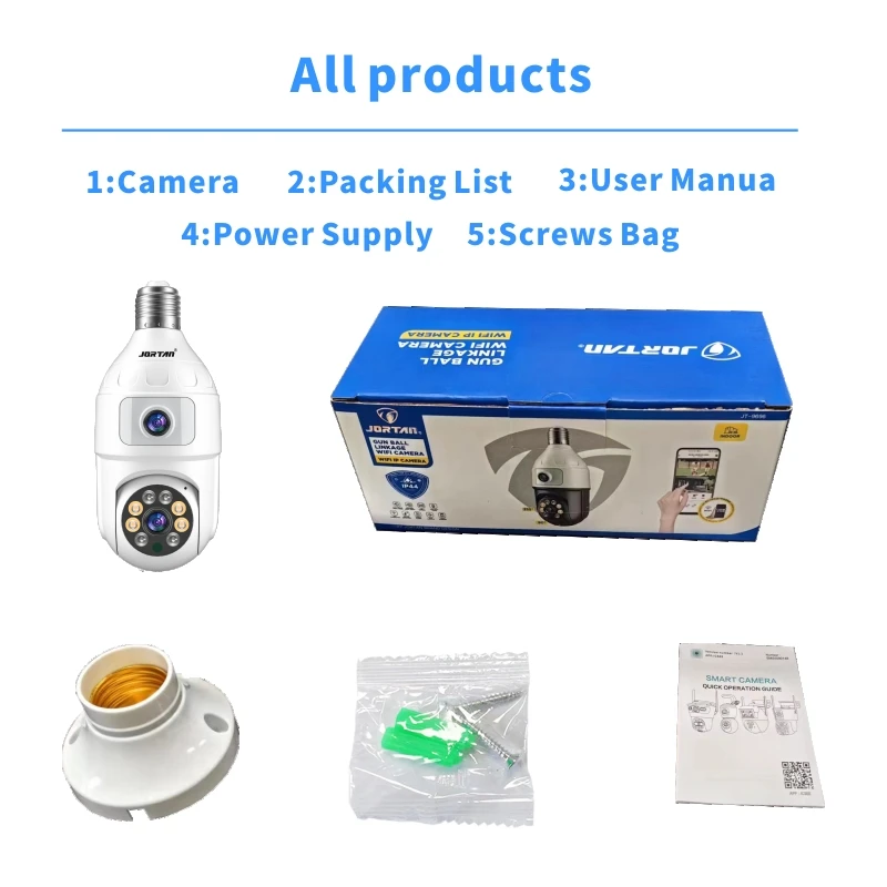 4MP لمبة E27 عدسة مزدوجة 360 داخلي كاميرا مراقبة الطفل المنزل الذكية Ip CCTV للرؤية الليلية فيديو Onvif واي فاي كاميرا مراقبة Icsee