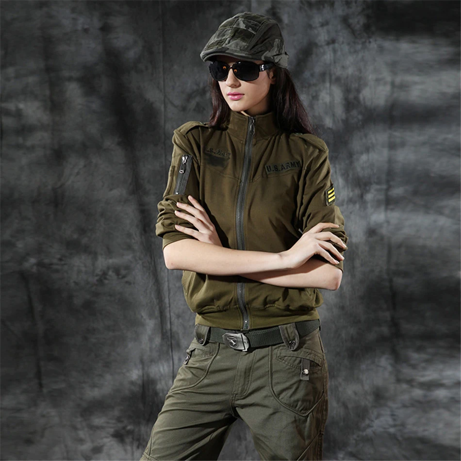 

Outdoor Female Sports Jackets Military Uniforms Army fans Hiking Camping Running Traning Biking Coat