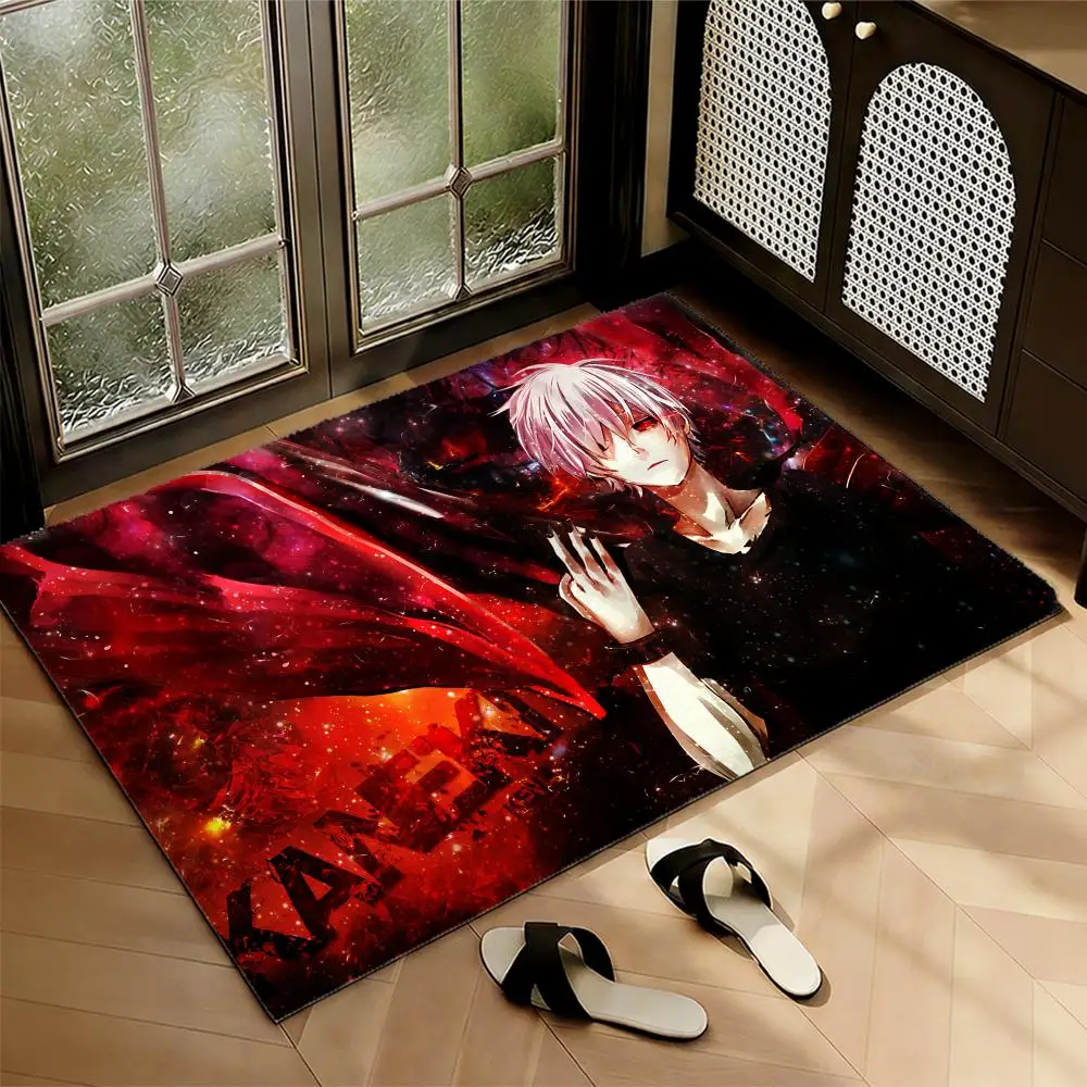 Dark Fantasy Anime T-Tokyo Ghouls Floor Mat Soft Thickened Flannel Door Mat Non-Slip Living Room Rug Home Decor