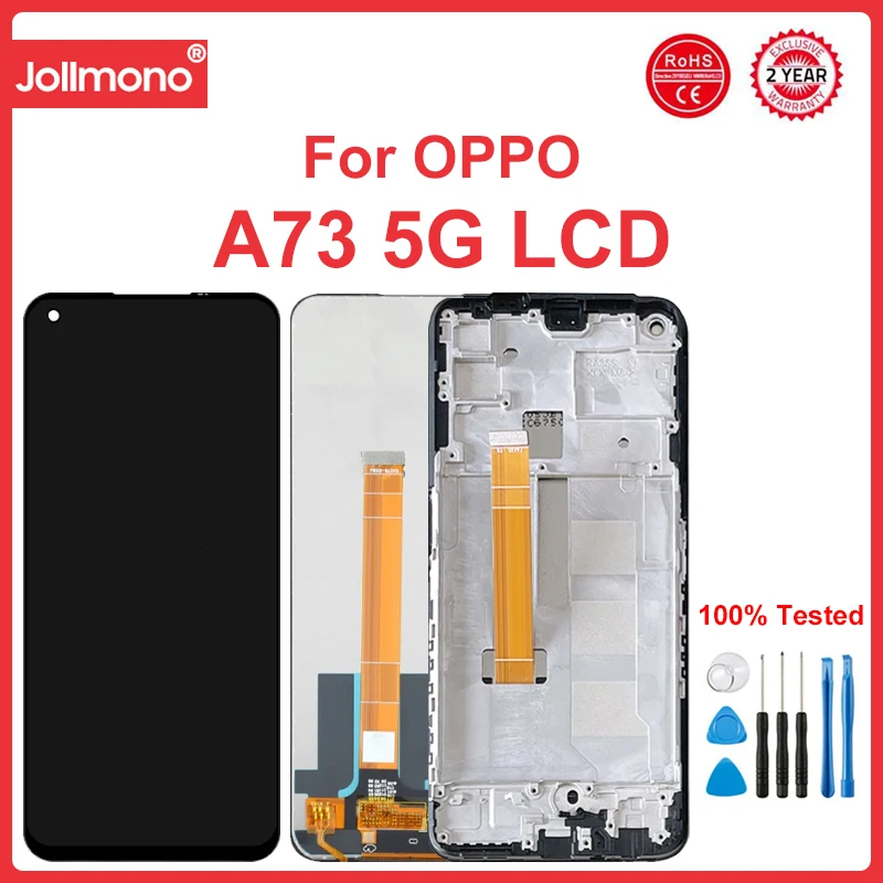 

6.5" For OPPO A73 5G LCD Display With Frame Touch Screen Replacement Digitizer Assembly CPH2161