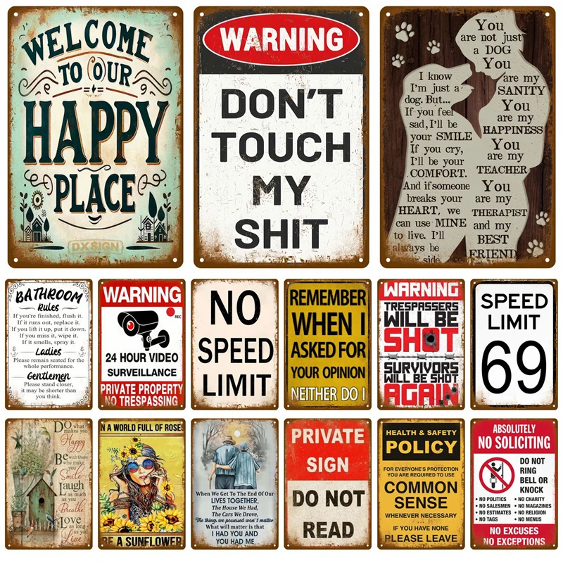 Letrero Metálico Vintage, Placa de Metal Retro para Bar, Decoración de Pared, Mural Estético para Habitación, Decoración del Hogar, Póster, Decoración de Garaje