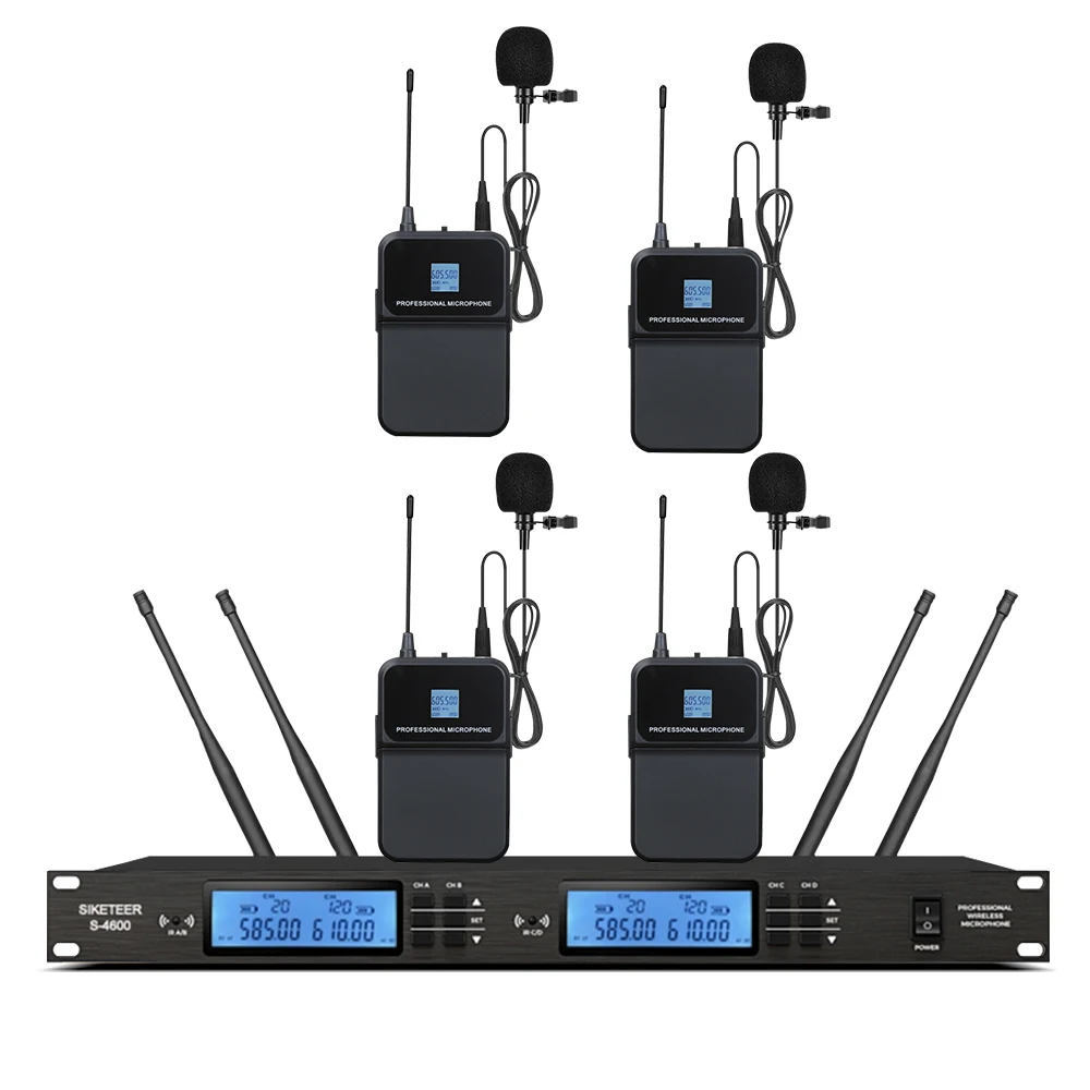 نظام ميكروفون لاسلكي احترافي، ميكروفون محمول، مناسب للمنزل والكاريوكي والكنيسة والعروض المسرحية. #2