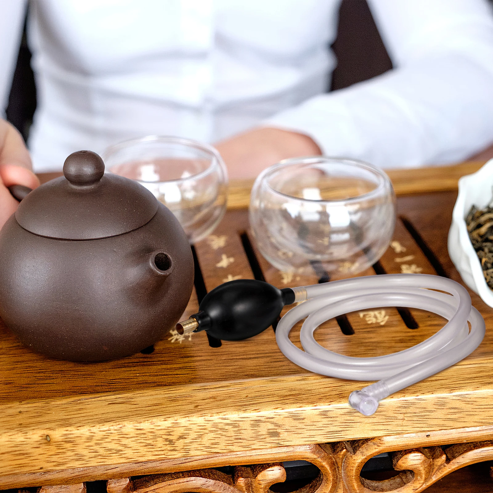 

1Set Drain Hose for Tea Tray High Quality Materials No Odor Leak Proof Long Service Life Flexible Tea Ceremony Drain