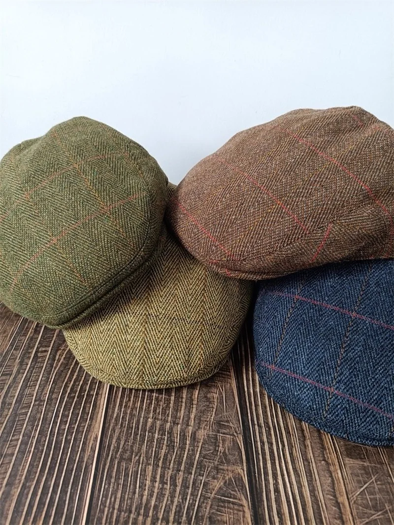 หมวกแก๊ปทรงบอสตันลายสก็อต - รุ่น Wool Slainte Patchwork Edition - Derby Tweed Single Panel Newsboy Cap สำหรับผู้ชาย - Patchwork ขนาด 50-60 ซม.