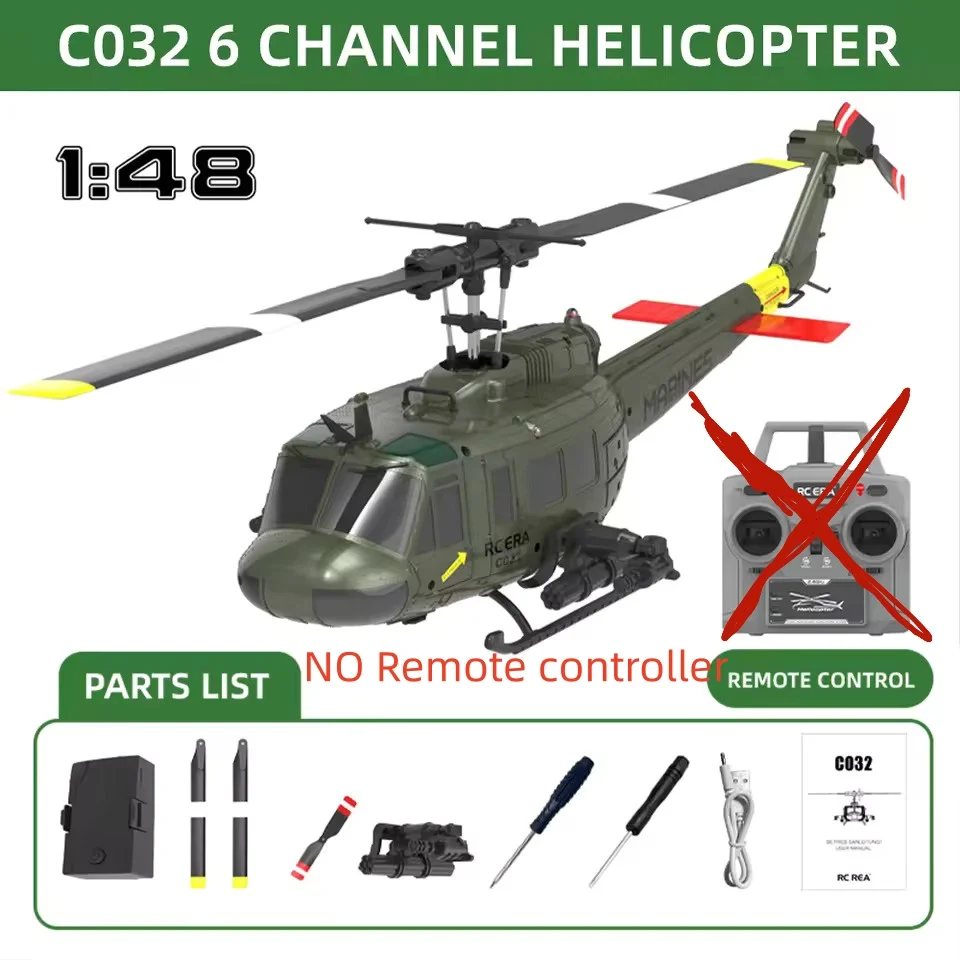 RC ERA C032 Uh-1 Huey RC Helicopter BNF Without transmitter No Remote Controller Parts