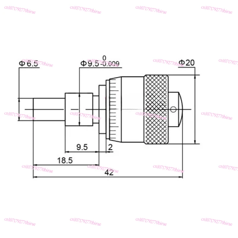 

Differential Large Diameter Micrometer 0-6.5 Mm0-25mm Sleeve 20mm30mm Flat Round Head with Nut