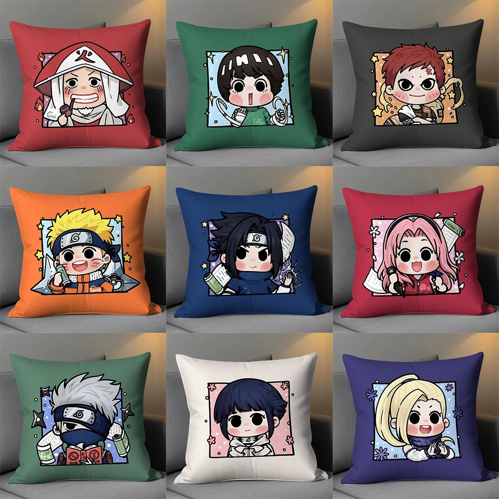 Fronhas fofas de personagens de anime: Naruto e desenhos de amigos! Presentes de decoração periférica de anime