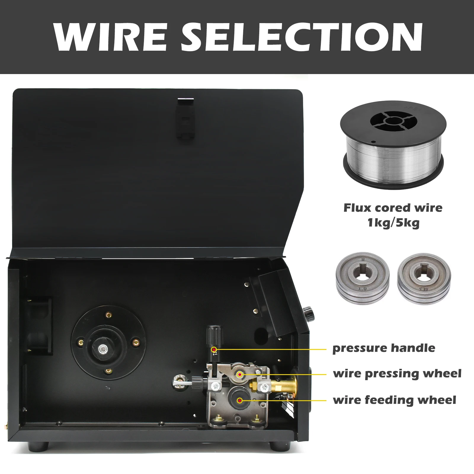 Imagem -04 - Hzxvogen-máquina de Solda Semi-automática Soldadores Mig Pulso em Gás ou sem Gasolina Mig Arc Mma Tig para Alumínio