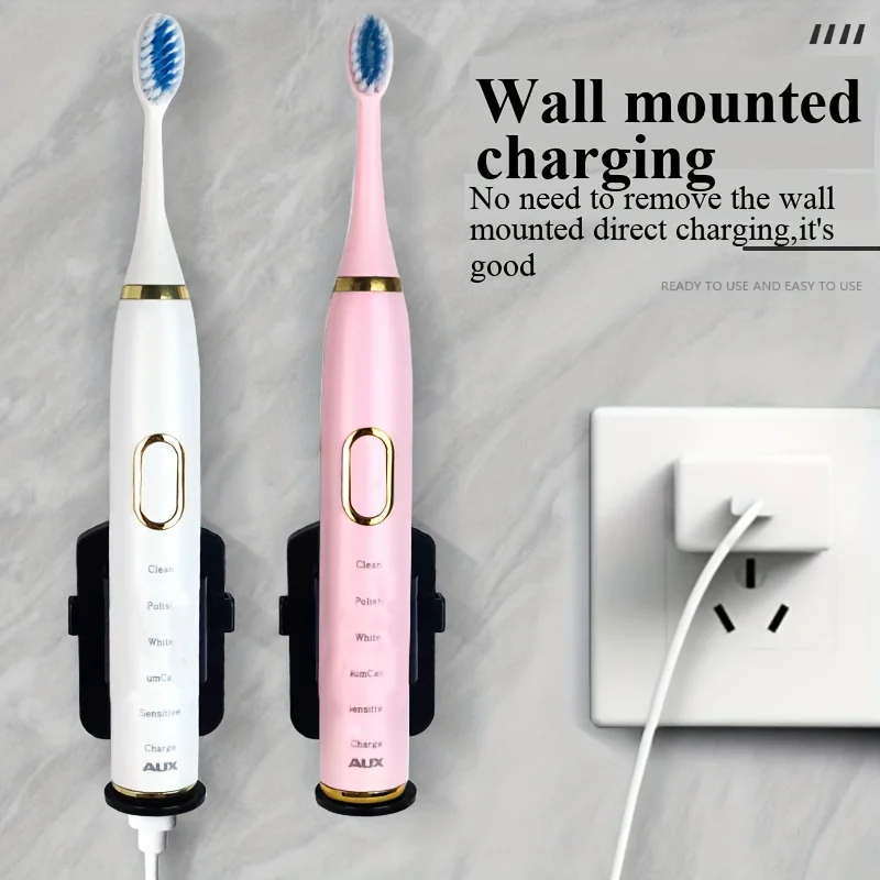 A Gravity-Sensing Electric Toothbrush Holder, Wall-Mounted Storage Rack Without the Need for Drilling