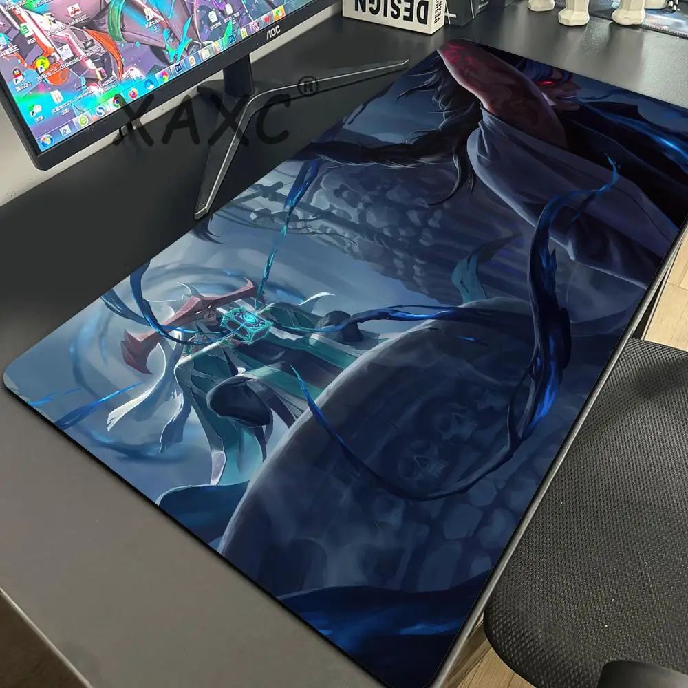 Kayn Shadow Assassin LoL Mouse Pad ملحقات الألعاب مكتب ألعاب لوحة المفاتيح حصيرة مكتبية غير قابلة للانزلاق كمبيوتر محمول أنيمي Shieda Kayn Mousepad #5