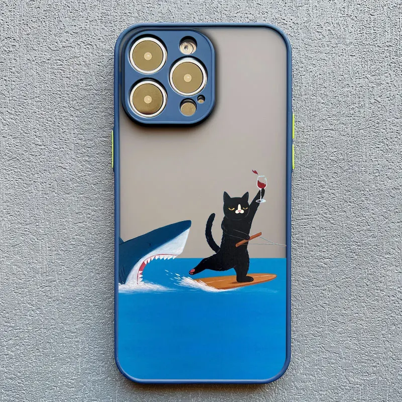 Süße Katze Becher Trinken Paar Handyhülle für iPhone 17 12 11 Pro Max 16 15 14 13 Pro Max Mini X XR X 16 15 Plus stoßfeste Abdeckung – Detail 7