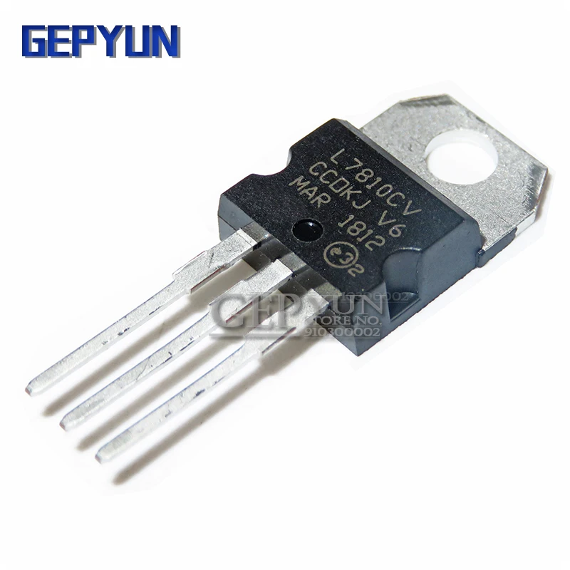 10PCS L7810CV TO220 L7810 TO-220 7810 LM7810 MC7810 voltage regulator IC stabilivolt voltage-regulator tube Gepyun