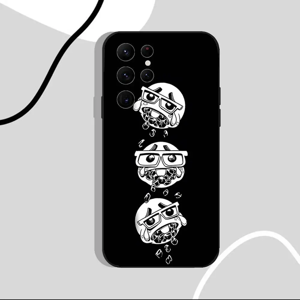 Funda de teléfono Singer Saiko Sakura para Samsung S25,S24 Ultra,S20,S30 plus,S22 Plus,S23,Ultra 5G, carcasa negra de silicona