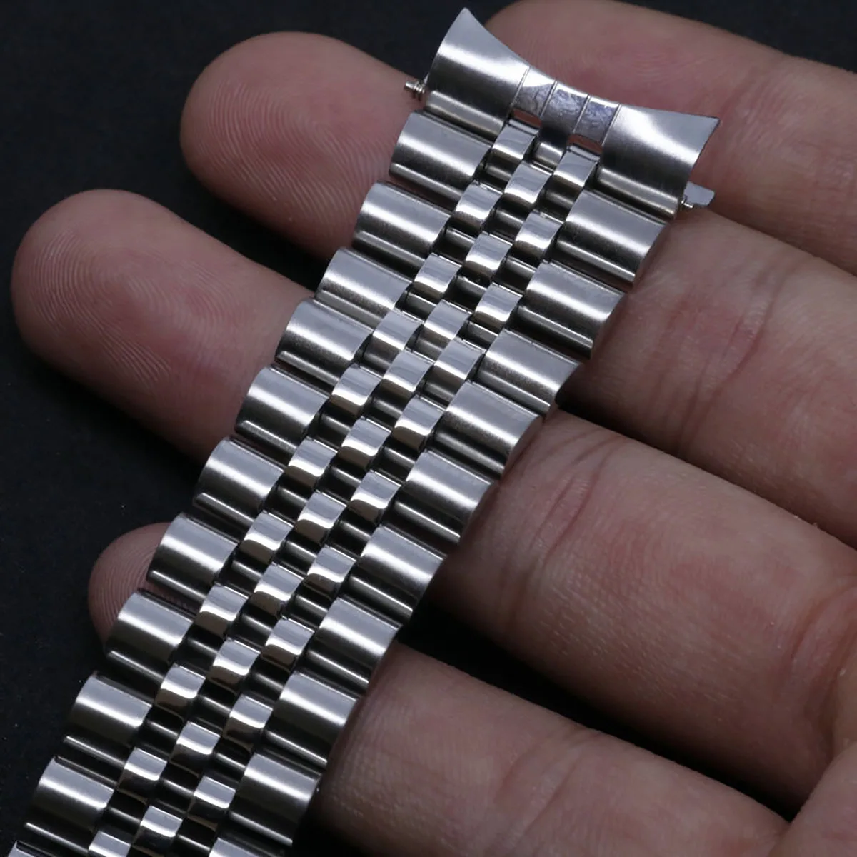 حزام منحني لـ Seiko الفاخرة الصلبة الفولاذ المقاوم للصدأ حزام (استيك) ساعة 18/19/20/21/22/24/26 مللي متر قوس نهاية حزام الرجال ساعة اكسسوارات 2027 #6