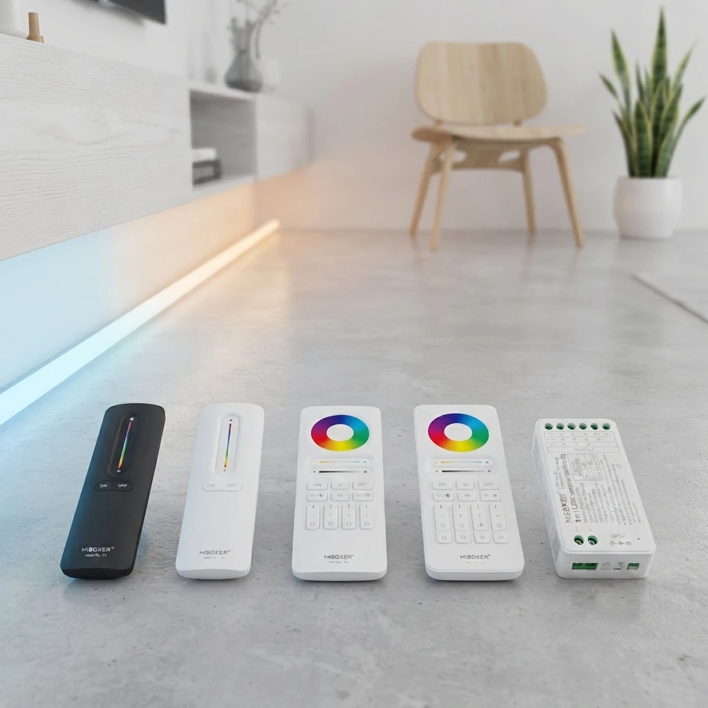 Miboxer FUT037W+ C4 C5 C8 3-in-1 WiFi+2.4GHzRF Tuya Smart Sprachsteuerungs-Controller für Farbige RGB RGBW RGBCCT LED-Streifenbeleuchtung