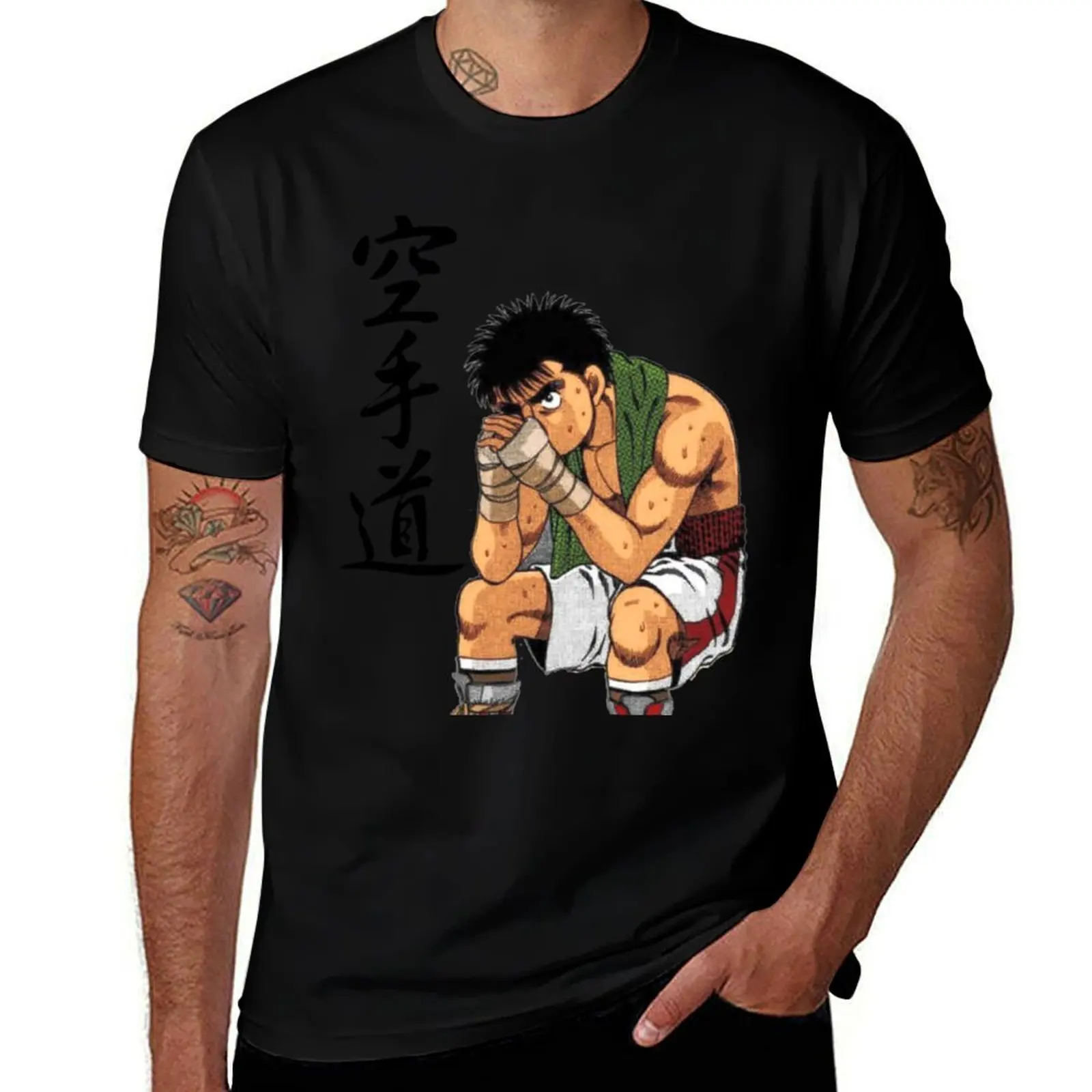 Hajime no ippo : T-shirt décontracté et durable avec motif ippo sérieux