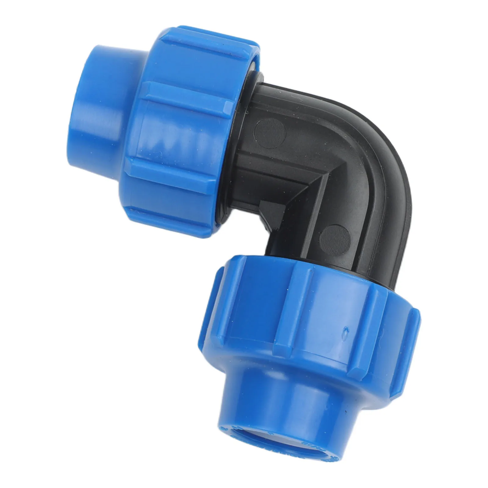 PP 90 Degree Threaded Coupling for MDPE Pipes in Drip Irrigation Networks Requiring Stable Angular Connections