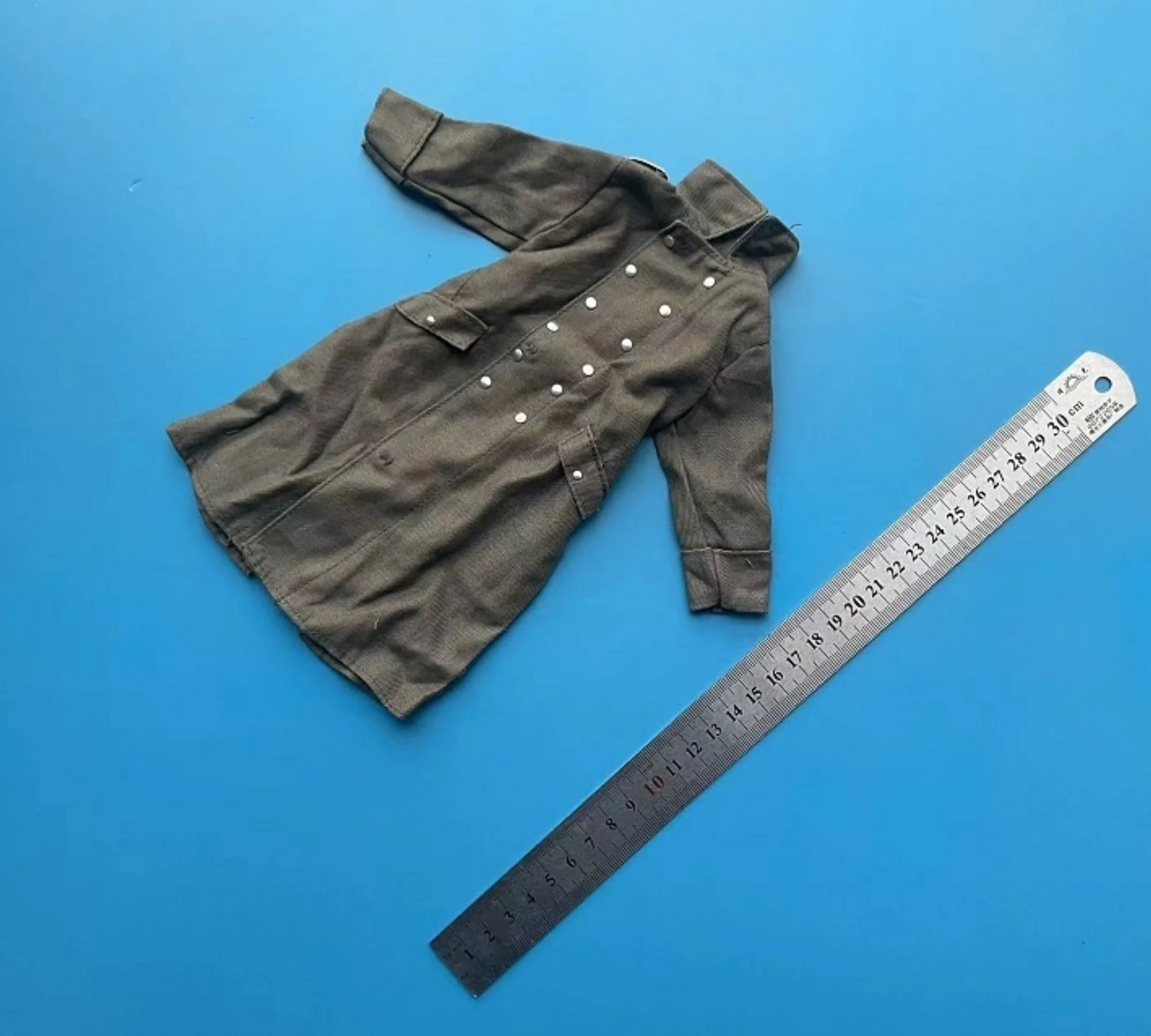 zqn 1/6 Niemiecki Żołnierz Płaszcz Kurtka Model Zabawki Pasuje do Figurki Akcji 12''