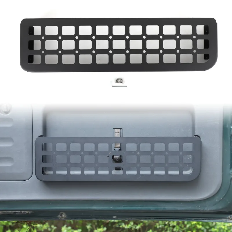 

Aluminum Alloy For 2003-2009 Toyota Prado Tailgate Mesh Storage Panel tailgate hanging storage basket Car Accessories