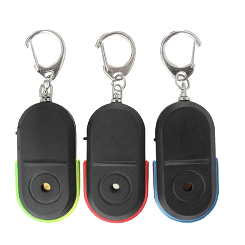 2x Anti-Lost Whistle Key Finder Wireless Alarm Smart Tag Key Locator Schlüssel bund Tracker Pfeife Sound LED Light Tracker