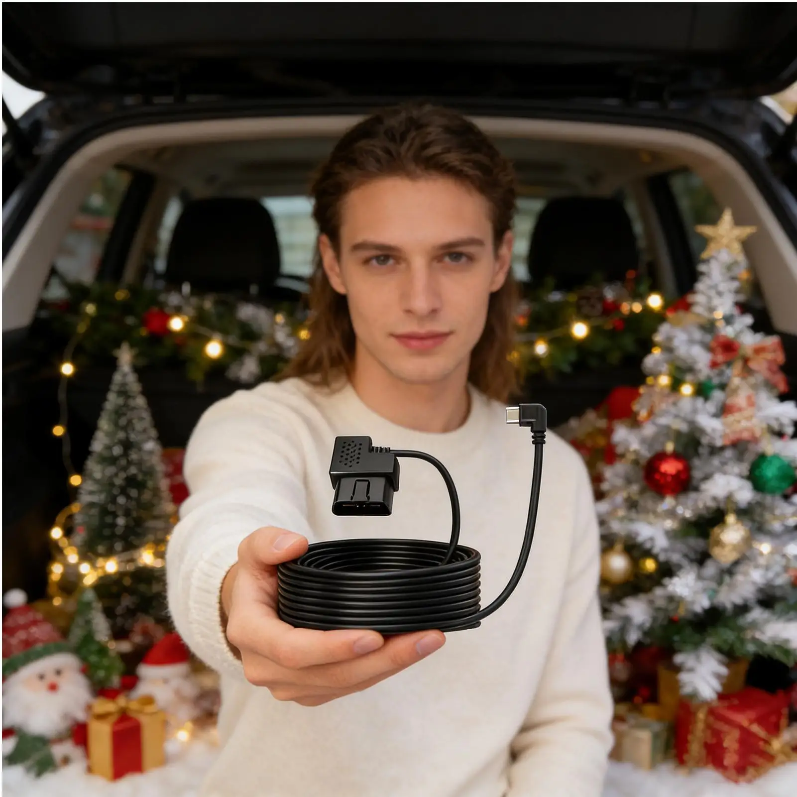 

Parking Camera Power Cord Plug And Play 12V/24V To 5V Flexible Line OBD To USB Adapter For Parking Lot Road Trips Daily Driving