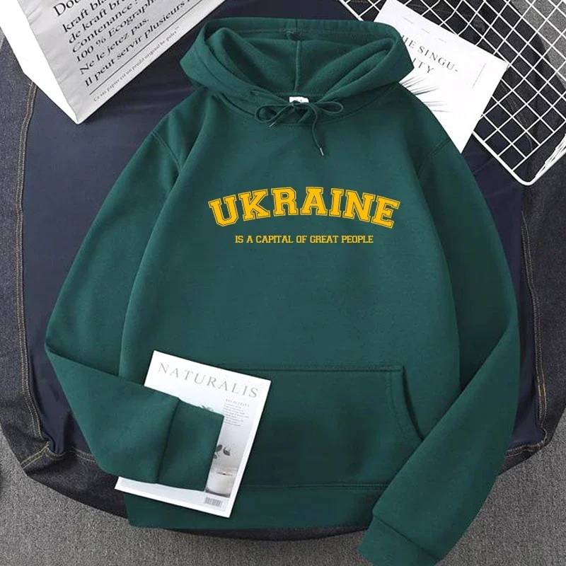 Felpe con cappuccio ucraina felpa uomo donna Pullover Fleece uomo felpe giallo verde con cappuccio abbigliamento uomo Streetwaer