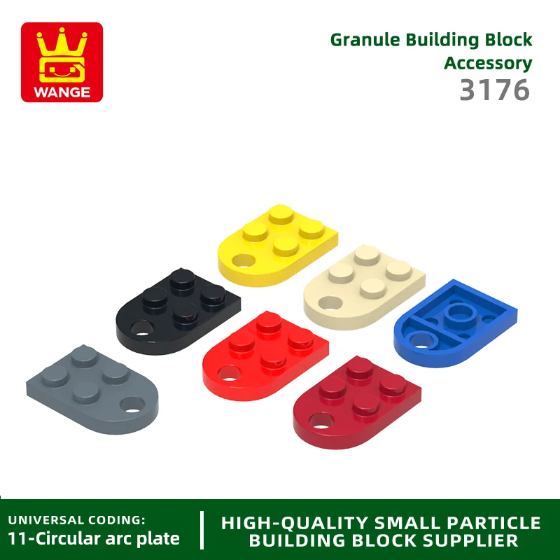 Wange 128Pcs/Lot 3176 2x3 Heart-shape Building Blocks DIY Necklace Key Ring Compatible with Brick Children Toys Gift Box