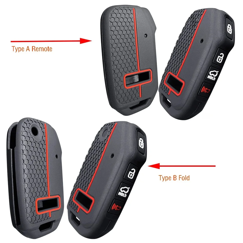 Silikon Schlüssel Abdeckung Halter Shell Fob Für KIA Proceed Cerato Sorento Niro Ceed Xceed Soul Seltos Sportage K3 K5 Karneval 2019-2022