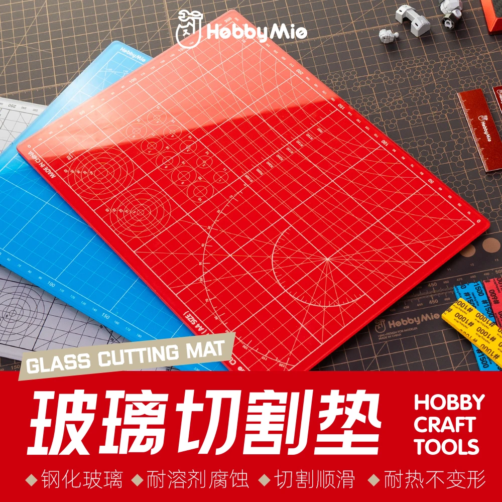 

Режущая подушка для стекла, коврик из закаленного стекла, устойчивость к коррозии растворителя, недеформирующийся модельный инструмент HOBBY-MIO DIY
