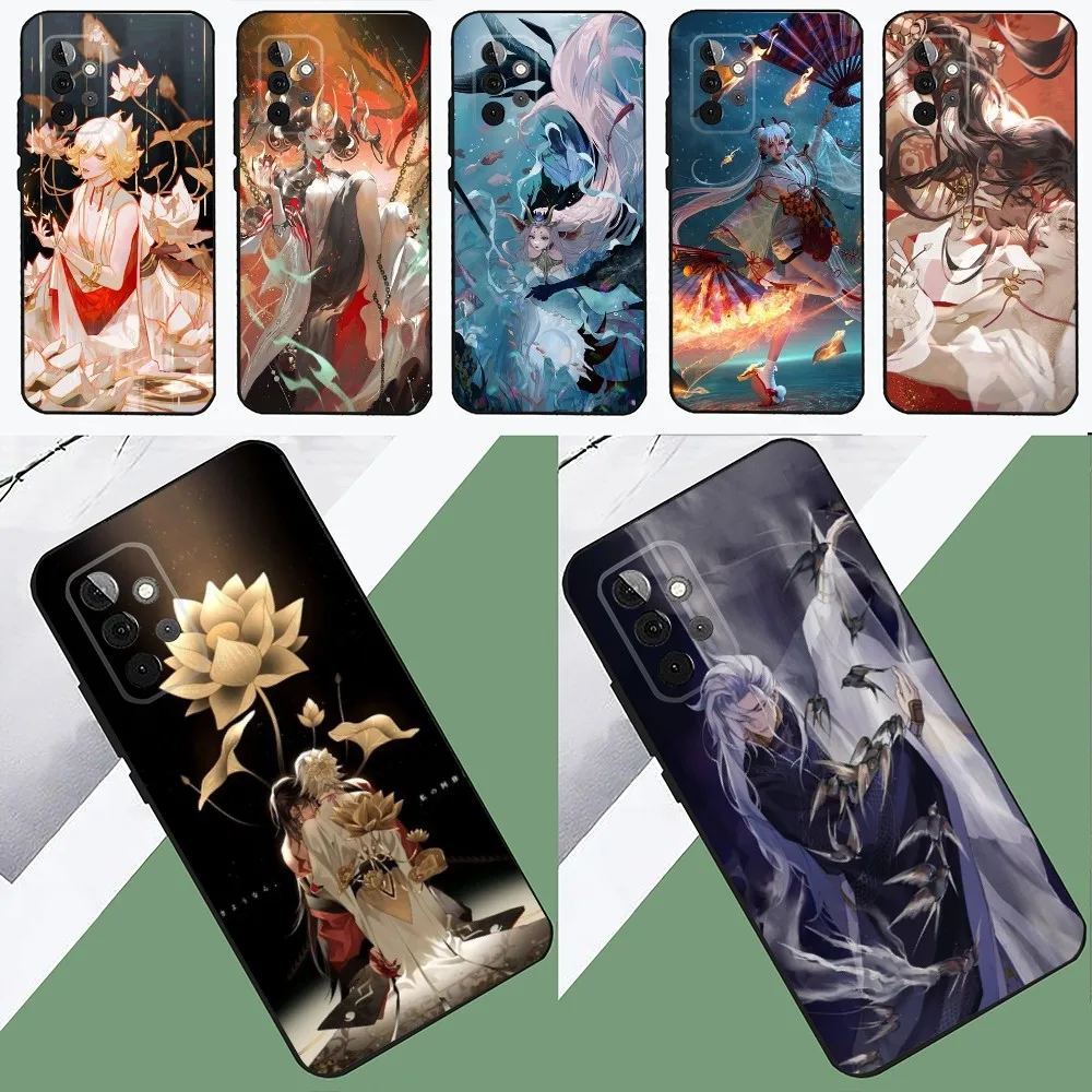 Game O-Onmyoji   Phone Case For SamsungS24,23,22,21,S20 ,Pro10,S30Plus,S9,20lite Ultra Black Cover