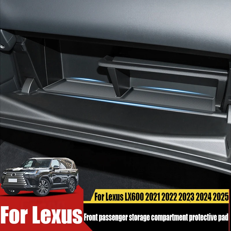 

Front passenger glove box silicone storage pad modified car interior supplies anti slip For Lexus LX600 2021 2022 2023 2024 2025
