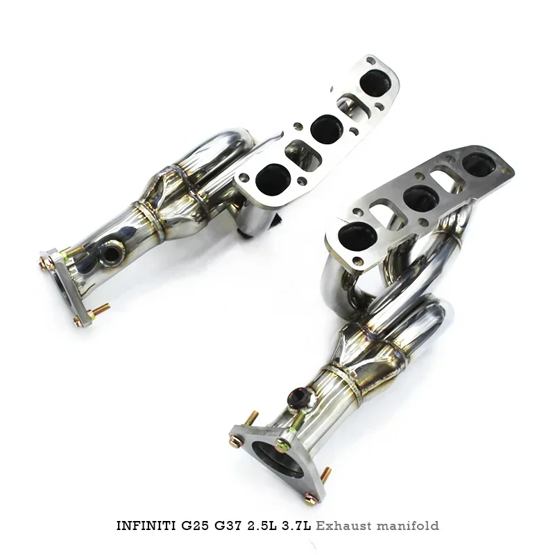 القسم الأول من مشعب الموز INFINITI G25 G37 2.5L 3.7L 2010 رأس عادم فولاذي عالي الجودة للسباق