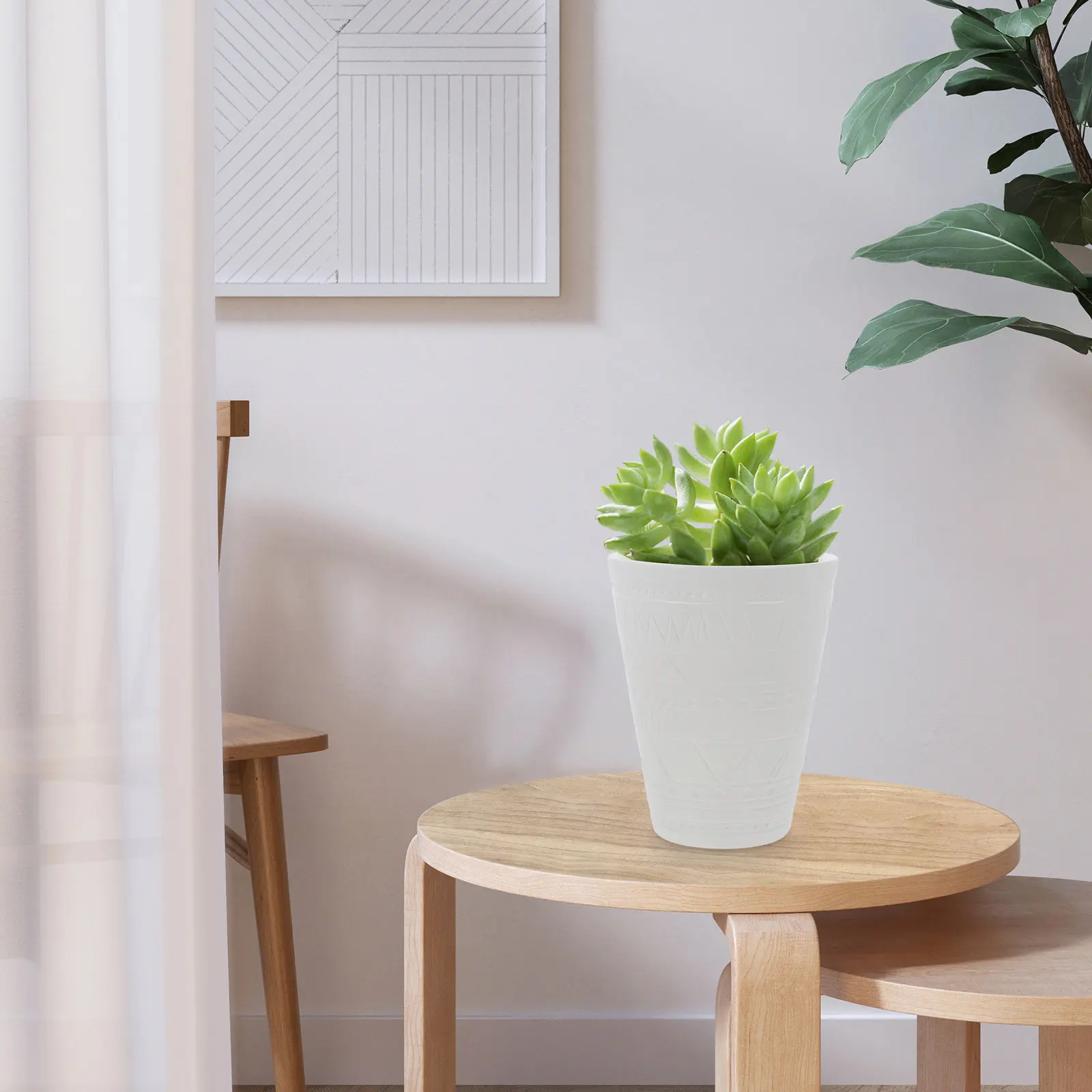 

Керамический цветочный горшок с геометрическим узором, круглая кашпо для бонсай, для дома и улицы, декор для рабочего стола, контейнер для хранения для сада