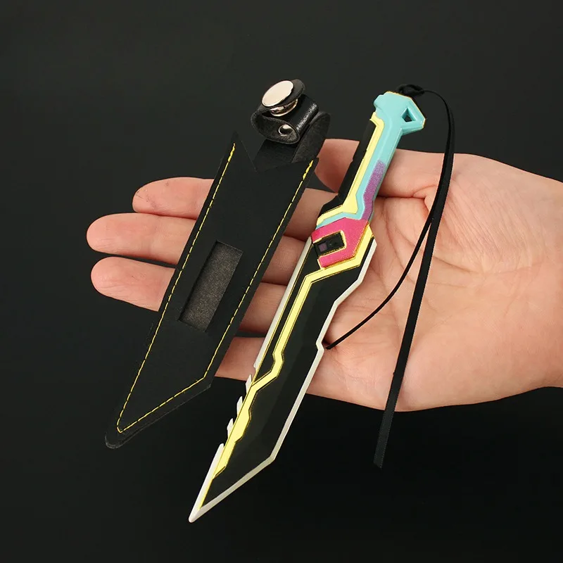 Glitchpop Knife Weapon for Kids, Valorant Peripheral Game, Metal Samurai Sword, Model Toy Collection, presentes para crianças, 17cm